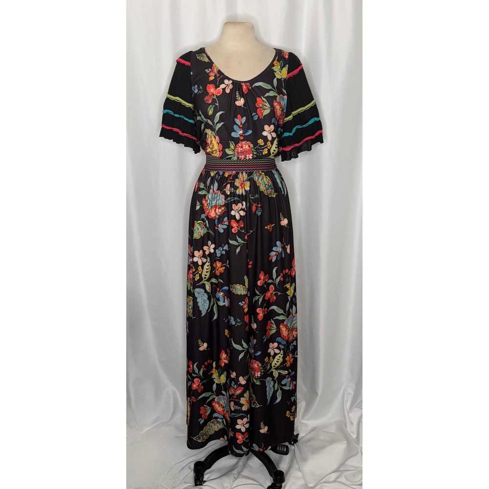 NWT!! Anthropologie ALDOMARTINS Catalonia Floral Paisley Maxi Dress Medium - Picture 3 of 16